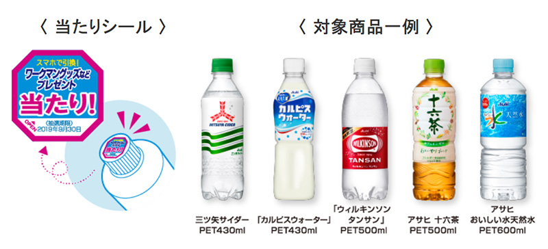アサヒ飲料 自販機限定 ワークマンキャンペーン2019夏 対象商品