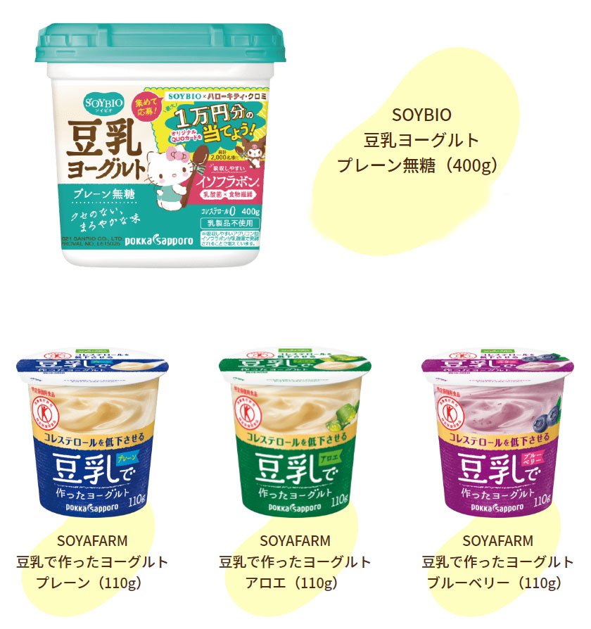 ソイビオ SOYBIO豆乳ヨーグルト キティちゃん懸賞キャンペーン2021 対象商品
