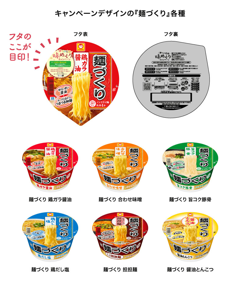 マルちゃん 麺づくり 懸賞キャンペーン2021 対象商品
